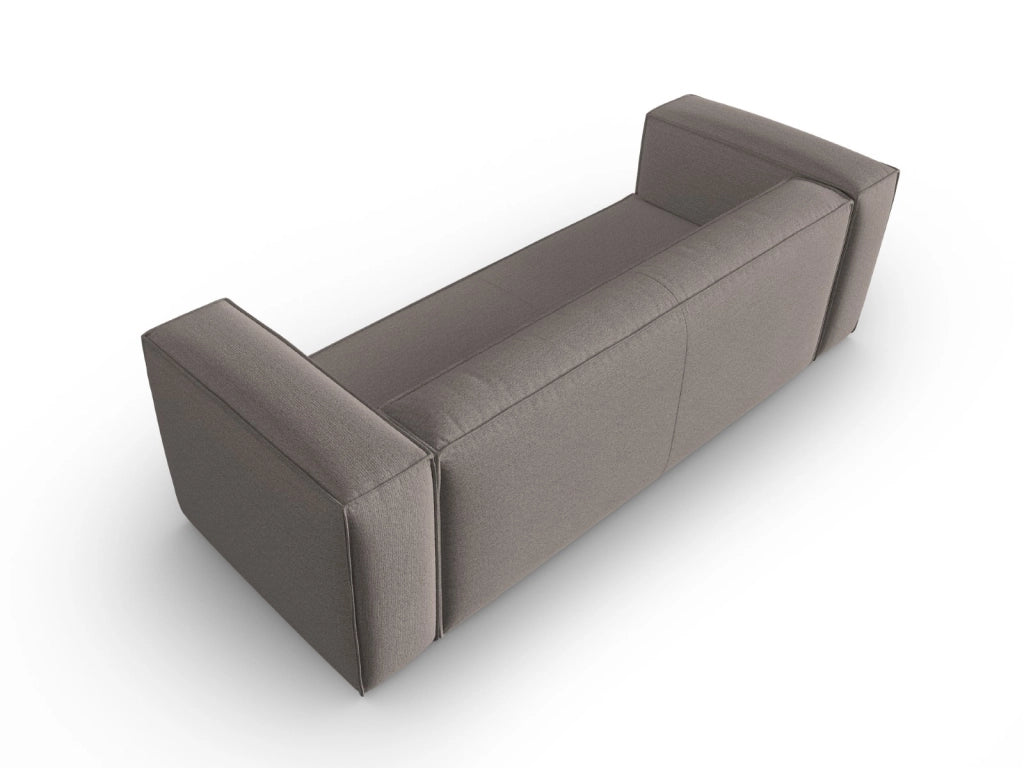 Cosmopolitan Design - Divano "Mackay" 4 posti in velluto strutturato cappuccino 