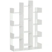 Mobile Libreria ad Albero con 13 Ripiani in Legno Truciolare, 96x30x150cm