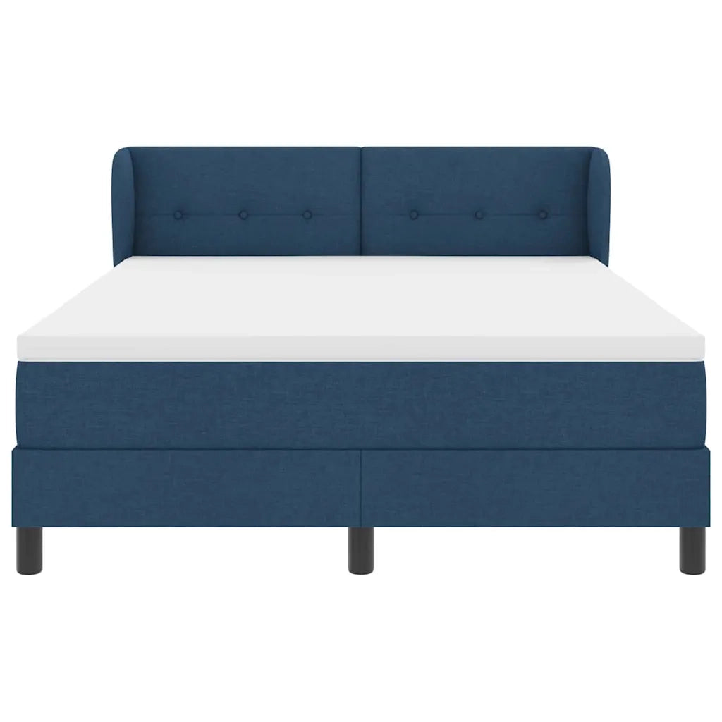 Letto a molle con materasso Blu 140 x 200 cm Tessuto 3340030
