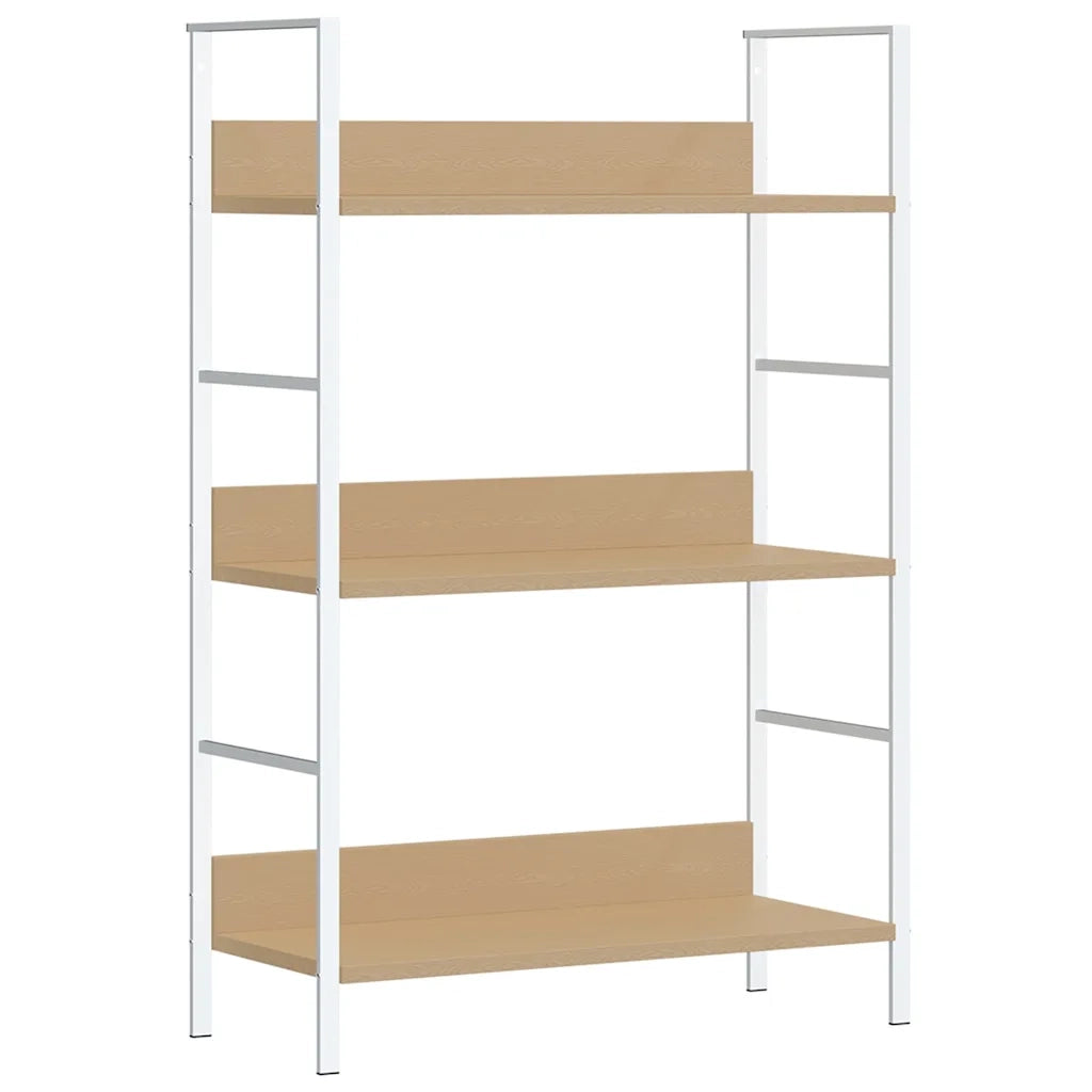 Scaffale Libri 3 Ripiani Rovere 60x27,6x90,5 Legno Multistrato 288221