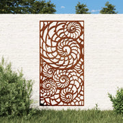 Decorazione Muro da Giardino 105x55cm Conchiglia Acciaio Cortencod mxl 106536