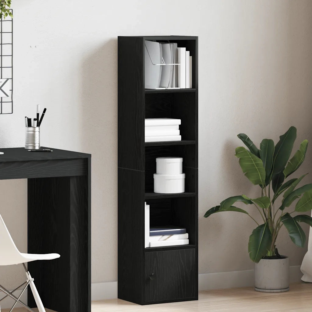 Libreria Rovere Nero 31x24x127 cm in Legno Multistrato 860347