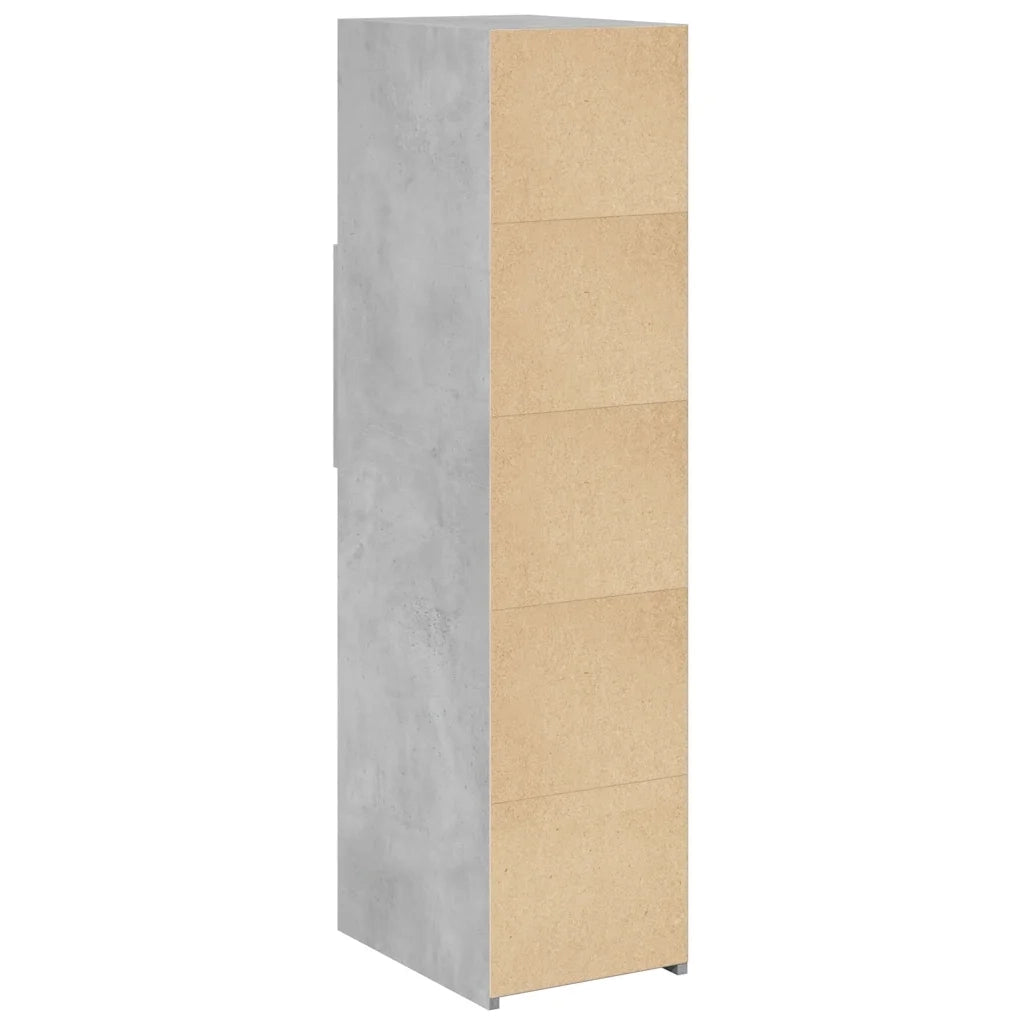 Credenza-Buffet-Armadio da cucina Grigio Cemento 30x42,5x124 cm in Legno Multistrato