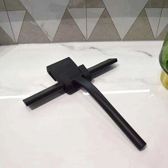 Wisser per finestra con appoggio - Douchewisser professionale - Douchewisser - Senza graffi - Silicone di alta qualità - Antiscivolo (nero)