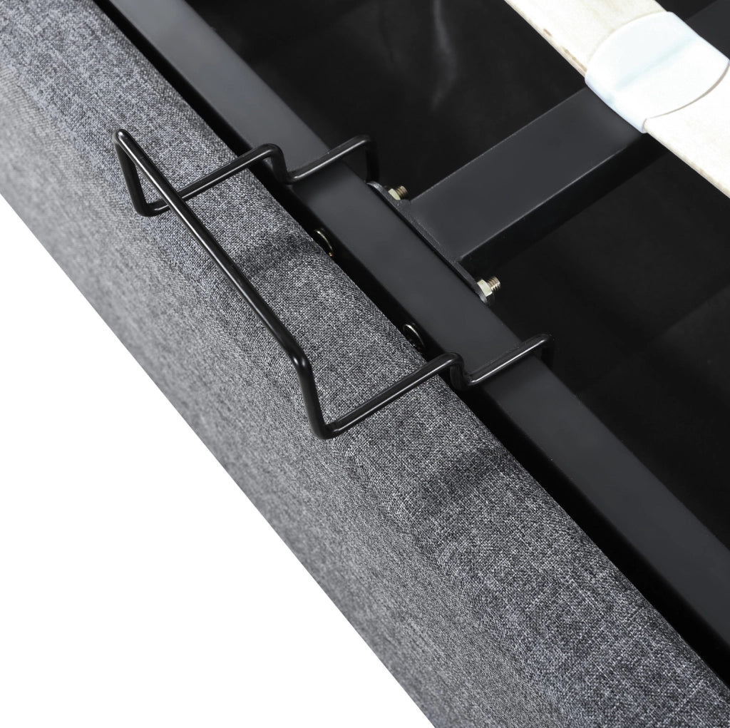 Letto matrimoniale con LED, USB e contenitore integrato