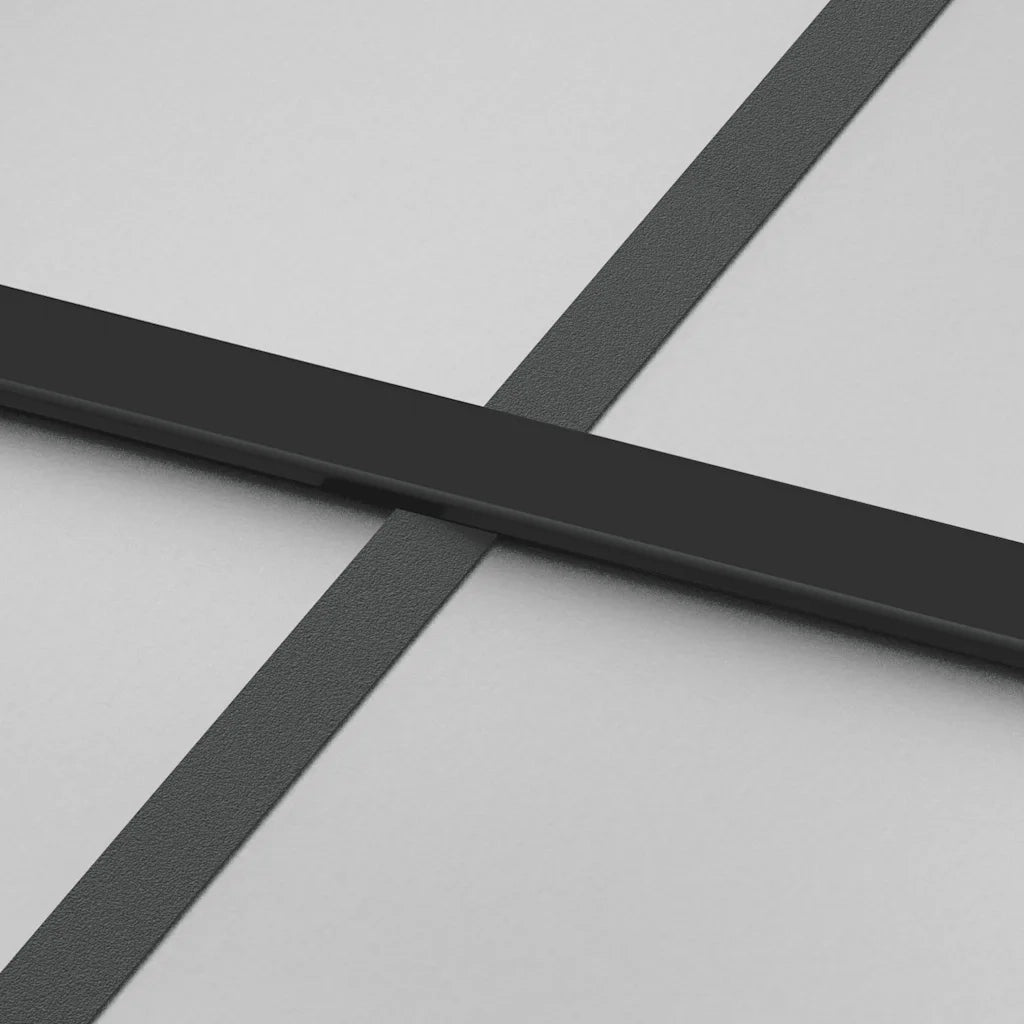 Porta Scorrevole con Ferramenta Nera 90x205 cm in Vetro ESG 3375951