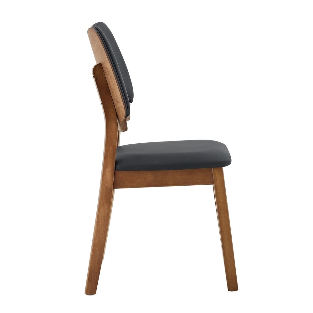Set 2 Sedie da Pranzo con Schienale a Farfalla ¨C MINIMAL ¨C Seduta Imbottita, Legno, Design Moderno