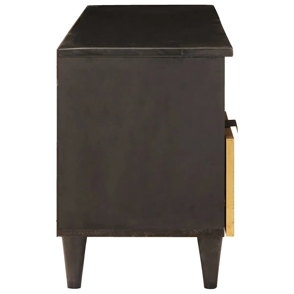 Mobile TV Nero e Oro 100 x 33 x 46 cm Legno multistrato 4017846