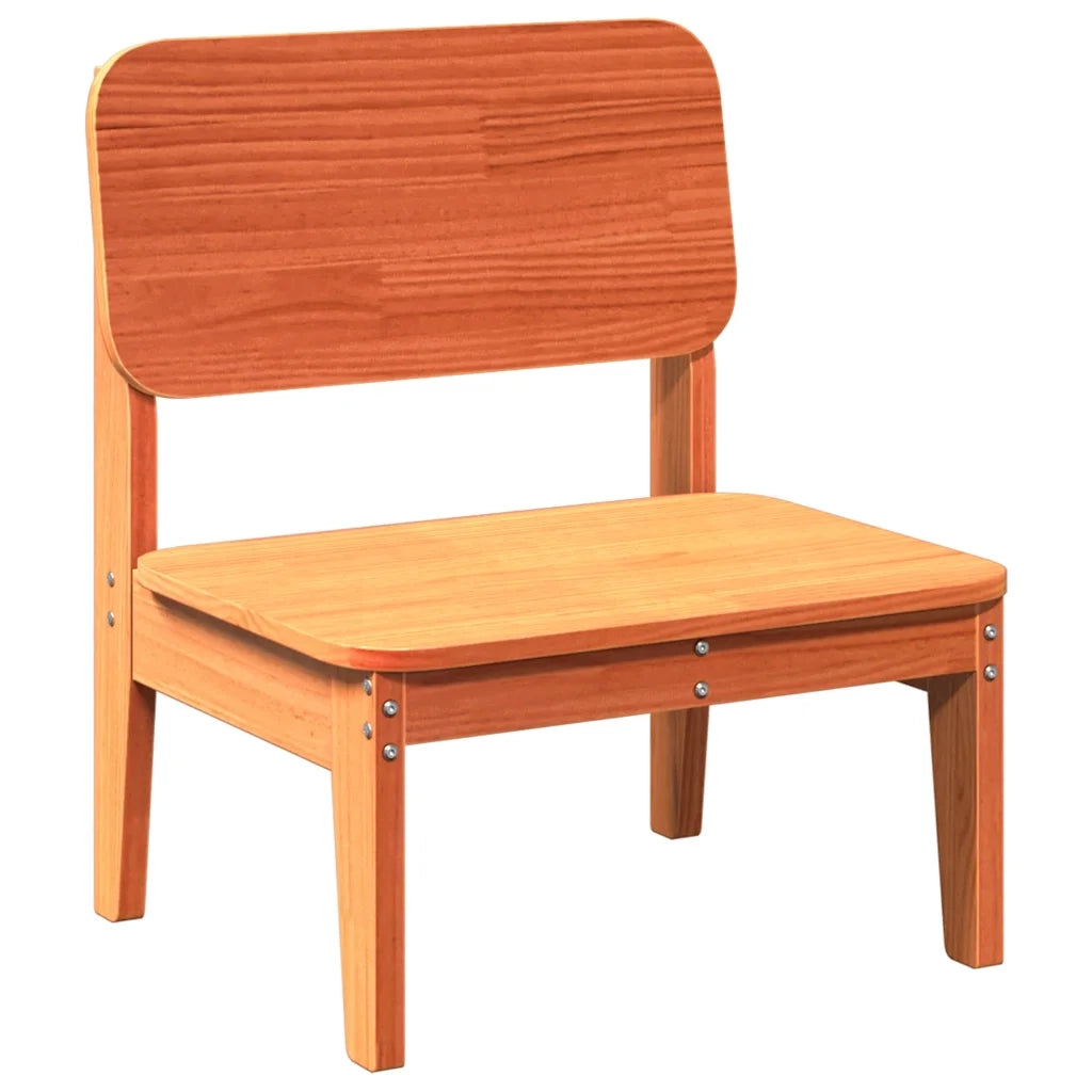 vidaXL Sedia da Giardino Marrone Cera 60x52,5x72cm Legno Massello Pino