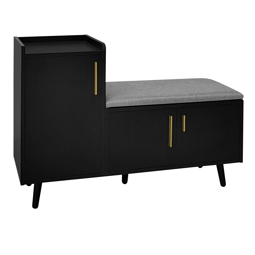Panca Scarpiera con Ante e Ripiani ¨C MINIMAL ¨C Legno, 100x34x69 cm