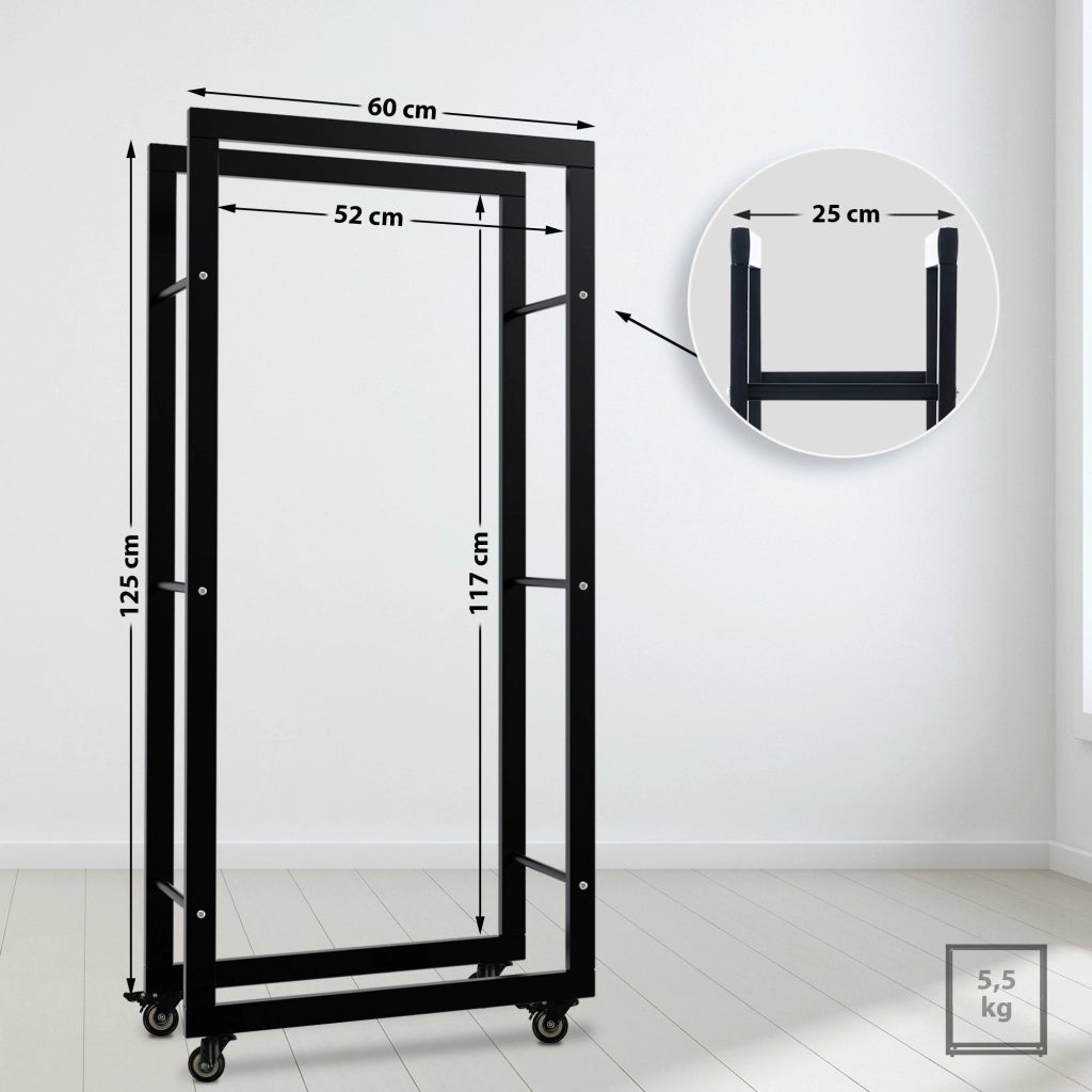 Portalegna Keri con ruote 25x60x125