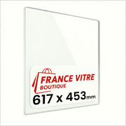 617 x 453 x 4 mm - Vetro per stufa a legna - vetro camino di ricambio - vetro per caminetto resistente al fuoco - France Vitre