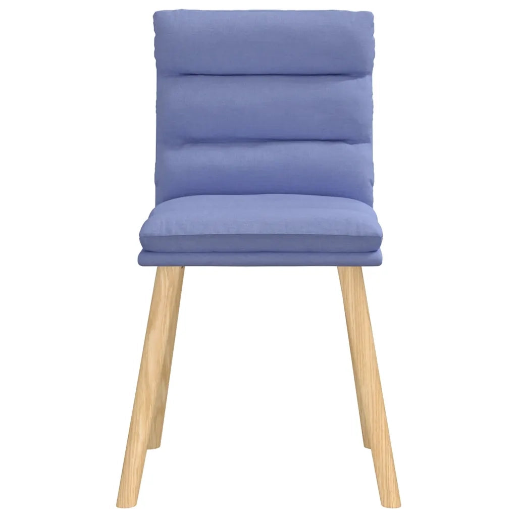 Sedie da Pranzo 4 pz Blu Jeans in Tessuto