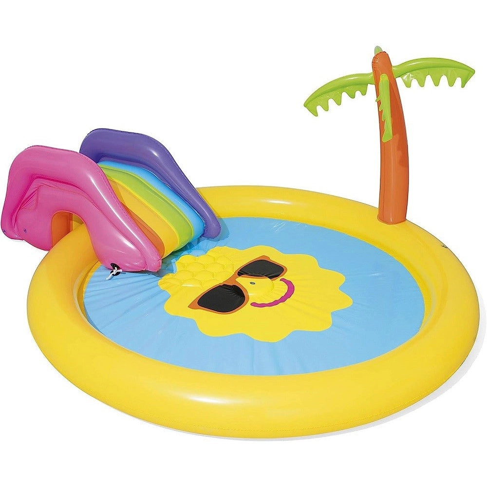 Trade Shop - Piscina Gonfiabile Giardino Per Bambini Con Scivolo 237x201x104cm Sunnyland 53071 -