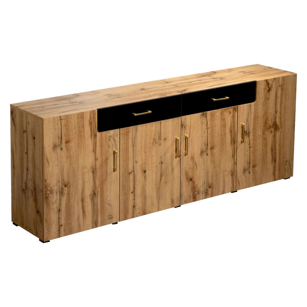 Sideboard per cucina - Zephmum- 208 x 39.5 x 80 cm, 4 ante, 2 cassetti