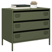 Credenza Verde Oliva 68x39x58,5 cm in Acciaio Laminato a Freddo