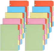 Set di distribuzione colla 8 pezzi - 6 schede - Plastica - A5 - Organizzazione documenti - Rosa - 48 fogli - Indicatrici schede