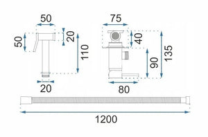 Rubinetto Bidet Rea Lungo Loop Gold Brush