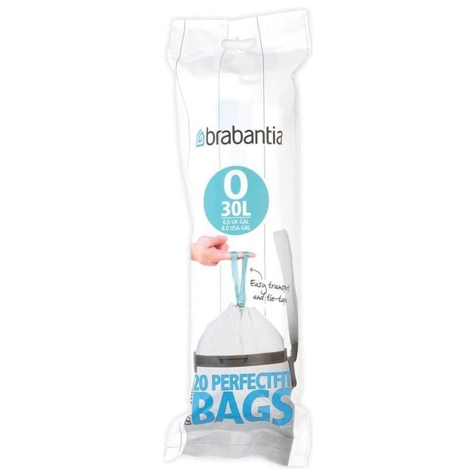 Brabantia 300349 sacchetto per rifiuti 30 L Bianco 20 pz