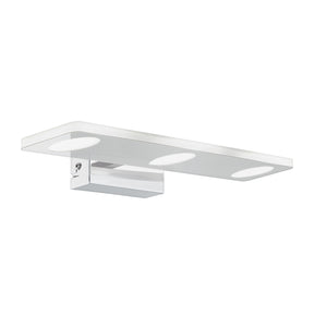 Applique Moderna Cabus Acciaio Cromo 3 Luci Led Integrato 4,5W