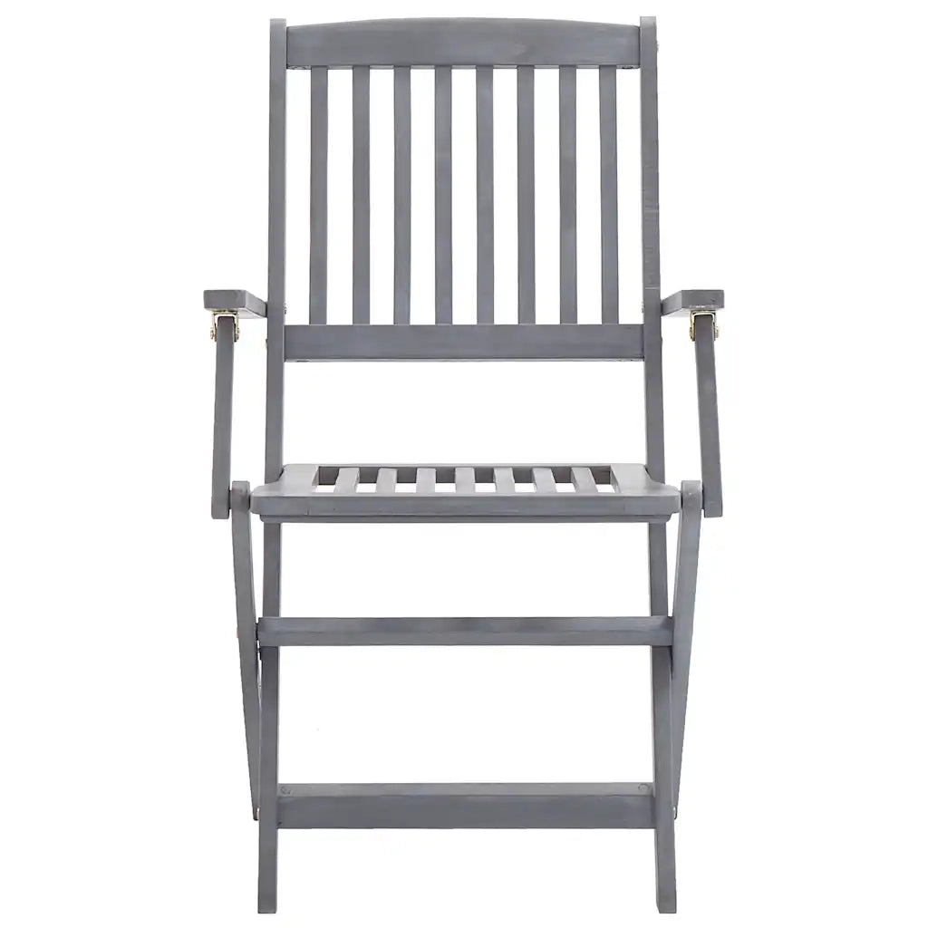 Sedie da Giardino Pieghevoli 4pz con Cuscini in Massello Acacia 3064510