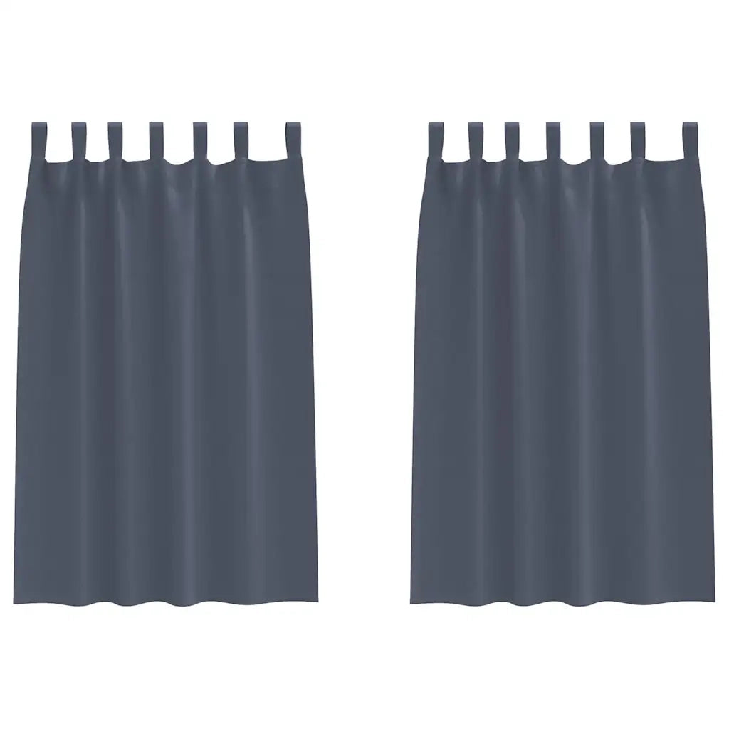 Tende Oscuranti | Tende Blackout con Anelli 2 pz Antracite 175 x 140 cm