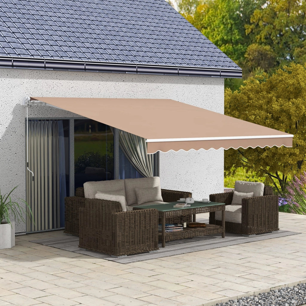 Tenda da Sole Avvolgibile a Manovella ¨C zephmum ¨C Marrone 250x350 cm