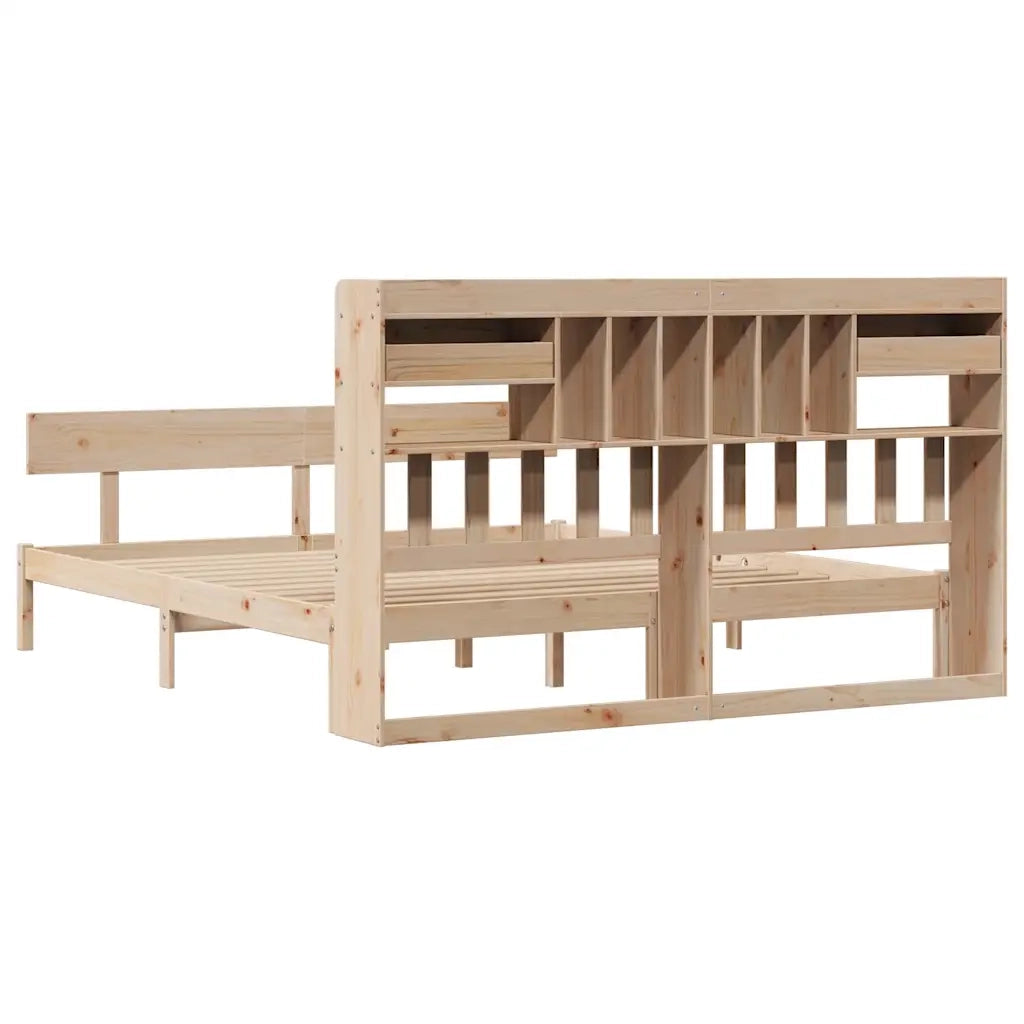 Letto Libreria senza Materasso 180x200 cm in Legno di Pino 3321840