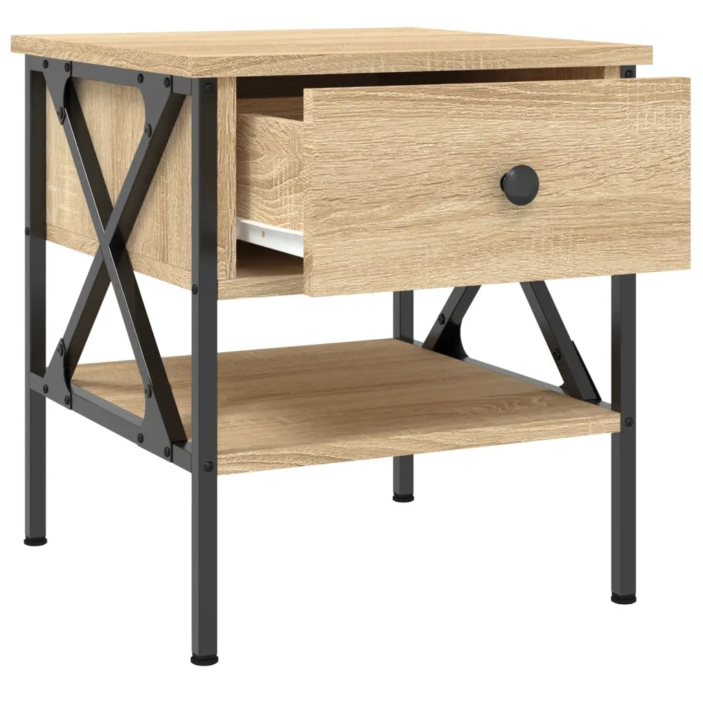 Comodino | Armadio da Notte | Mobiletto da notte Rovere Sonoma 40x42x45 cm in Legno Multistrato