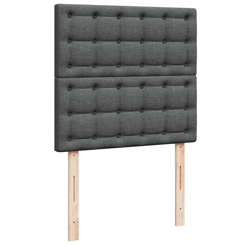 Giroletto a Molle con Materasso Grigio Scuro 100x200 cm Tessuto 3294282