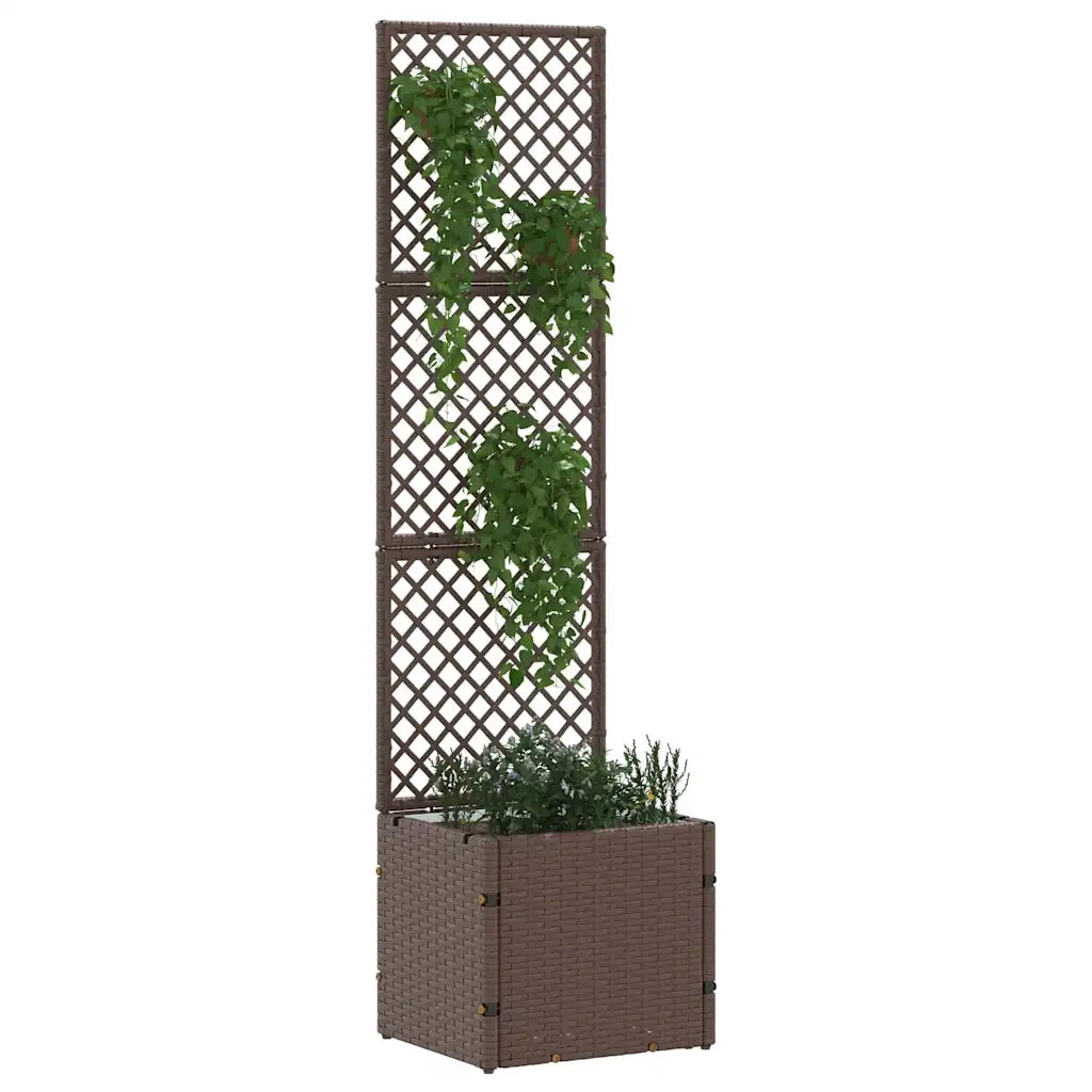 vidaXL Fioriera Marrone 35 x 30 x 135 cm Metallo