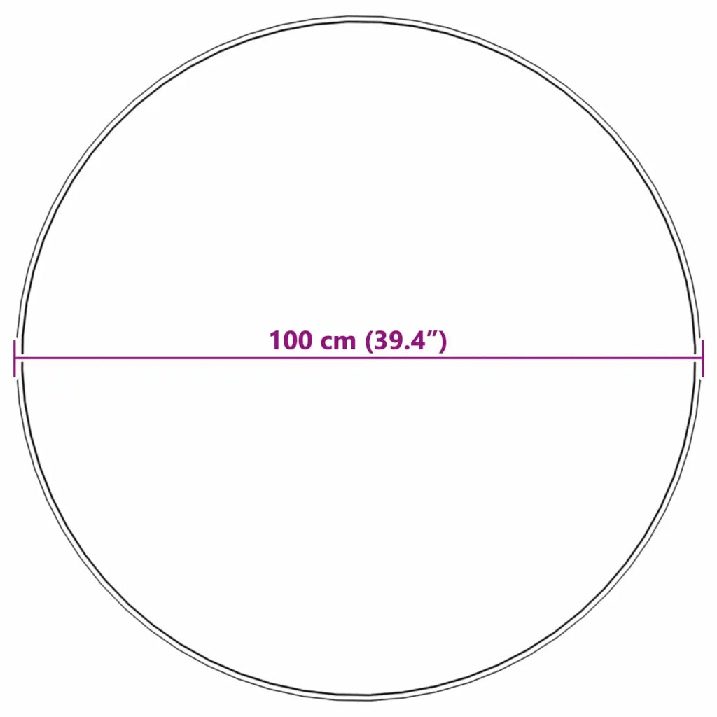 Tappeto in finta TAFALLA Bianco Ø 100 cm Poliestere 42021470
