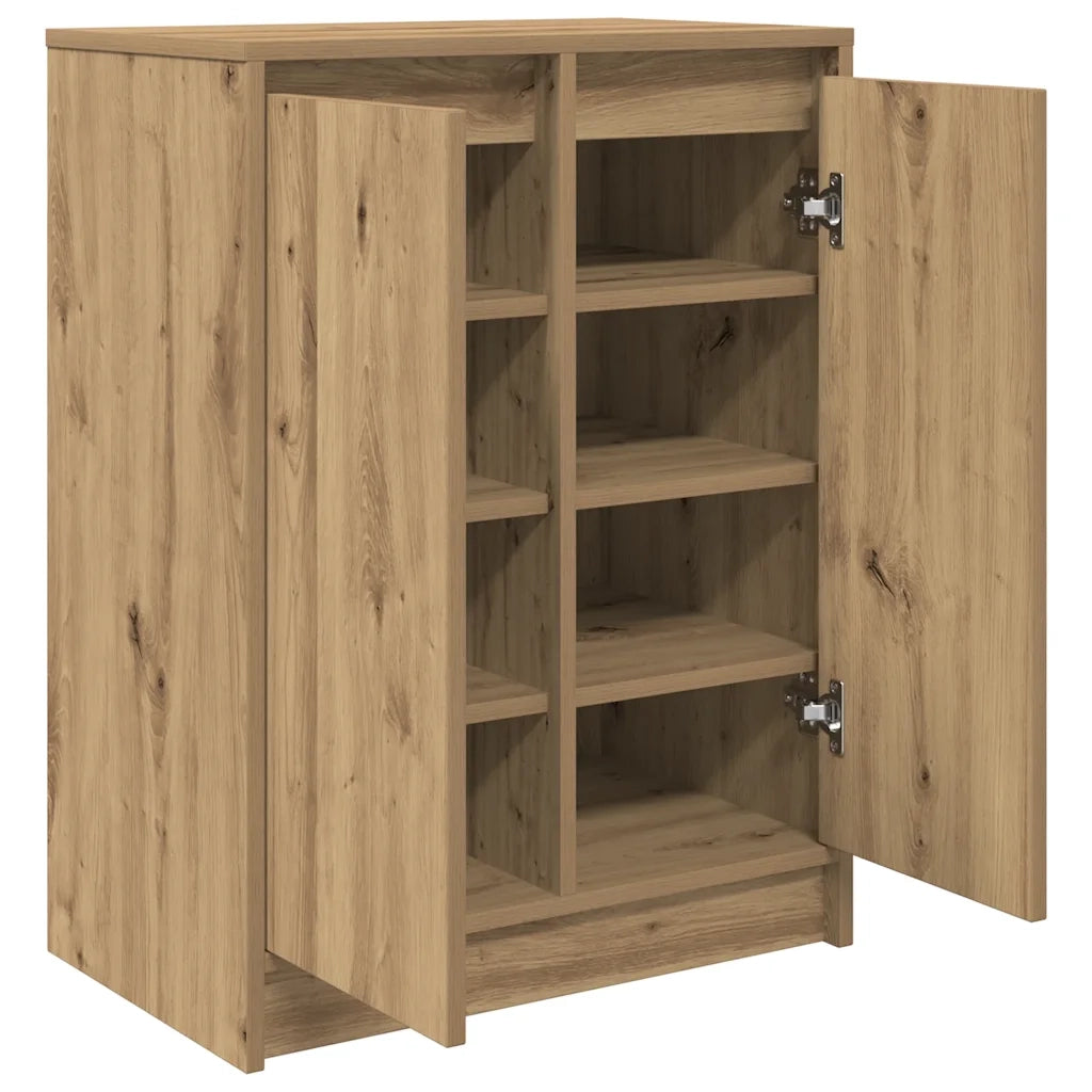 Scarpiera Rovere Artigianale 57x34x76 cm in Legno Multistrato
