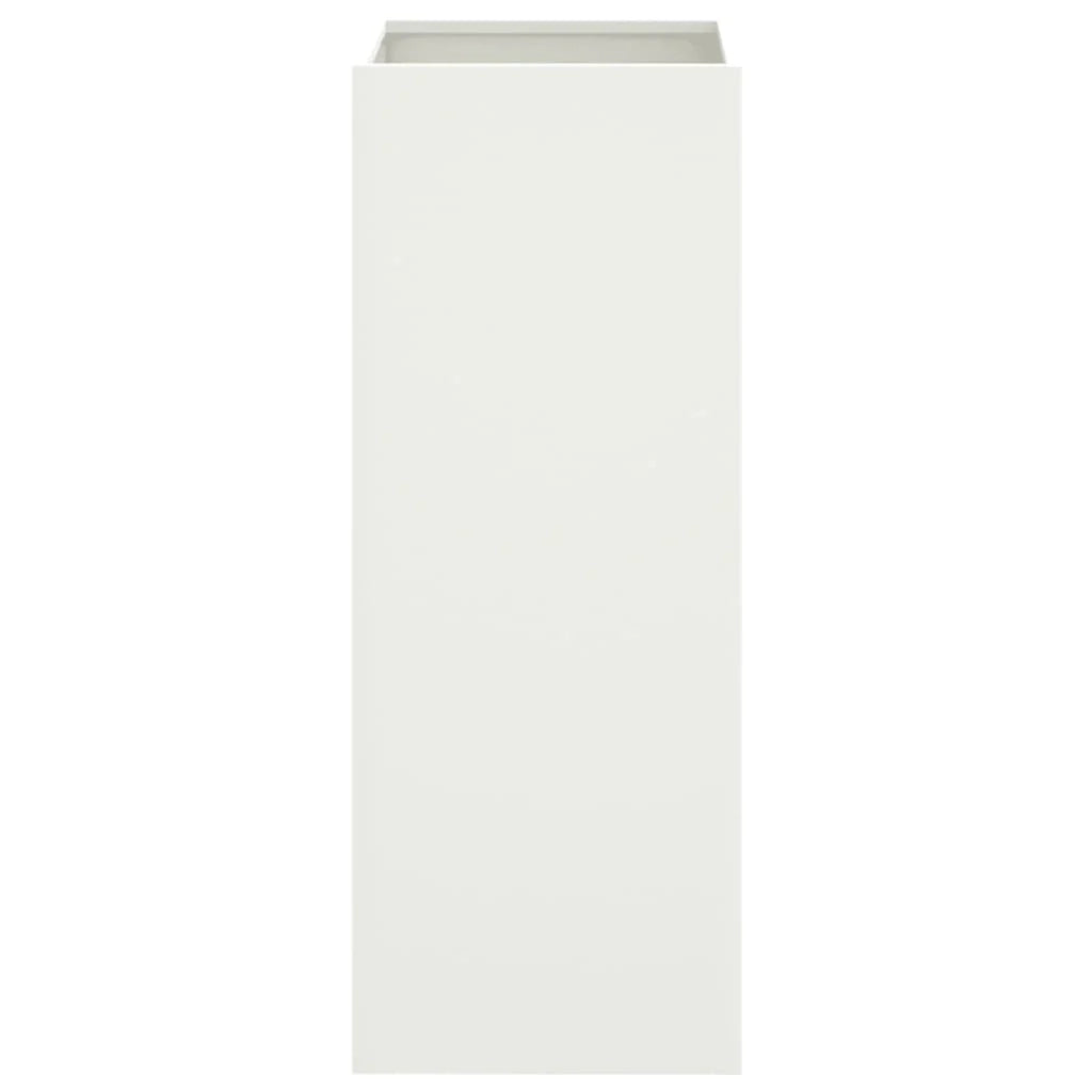 Fioriera rialzata per piante fiori terrazza giardino 32 x 29 x 75 cm acciaio bianco 02_0037502