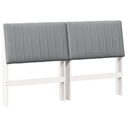 Testiera | Testata imbottita Grigio chiaro 160 cm Pino massello