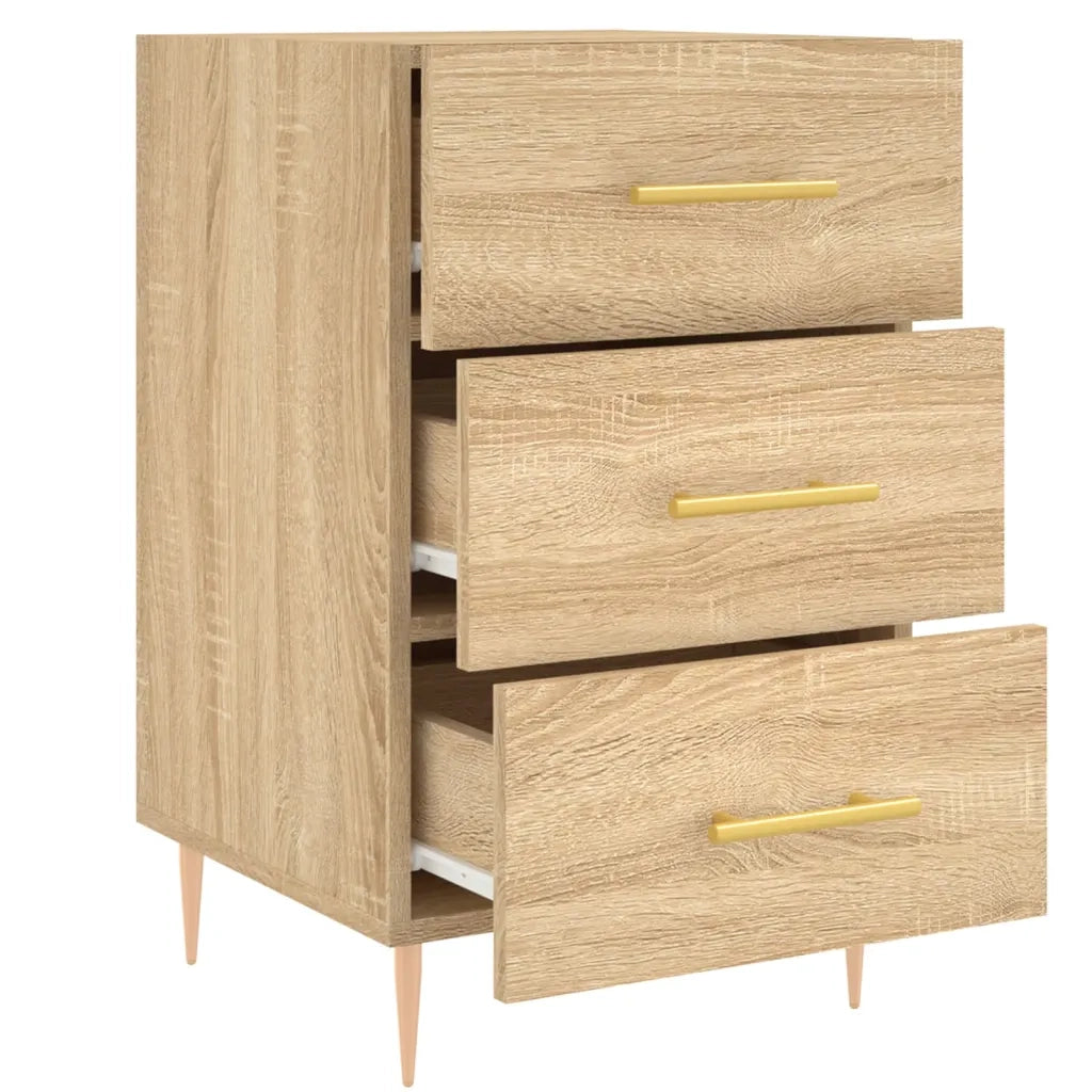 Comodino | Armadio da Notte | Mobiletto da notte Rovere Sonoma 40x40x66 cm in Legno Multistrato