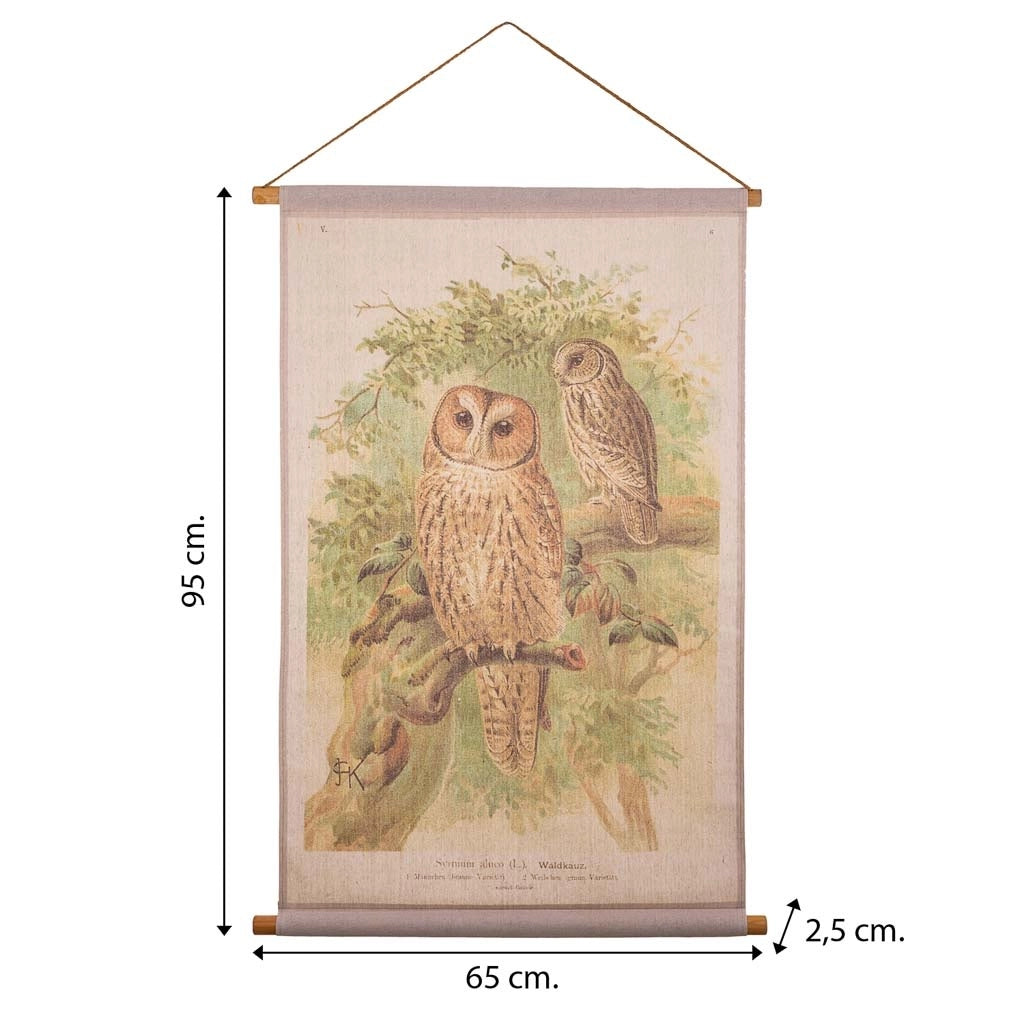 Tela in tessuto pergamena stampata 65x95x2,5h