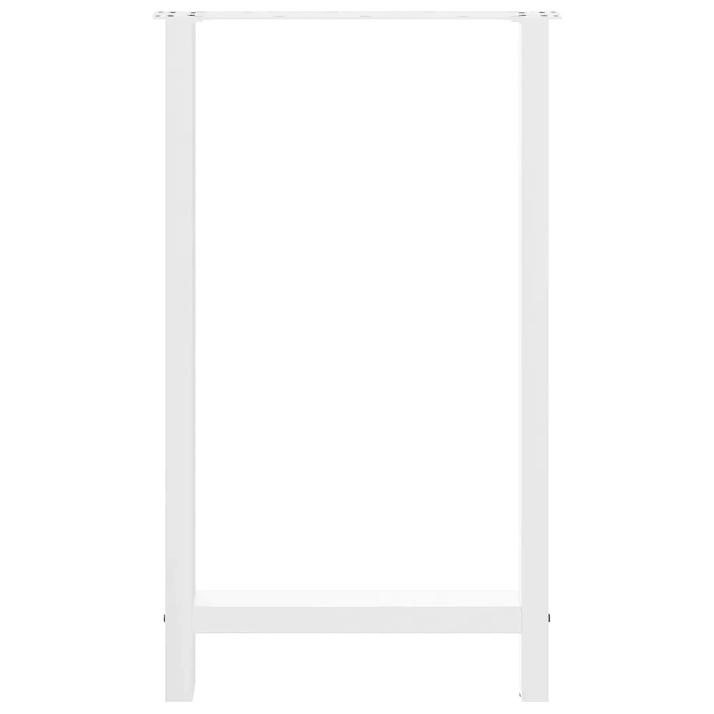 Gambe per tavolo da bar bianche 2 pz 60x(100-101) cm in acciaio 4013345