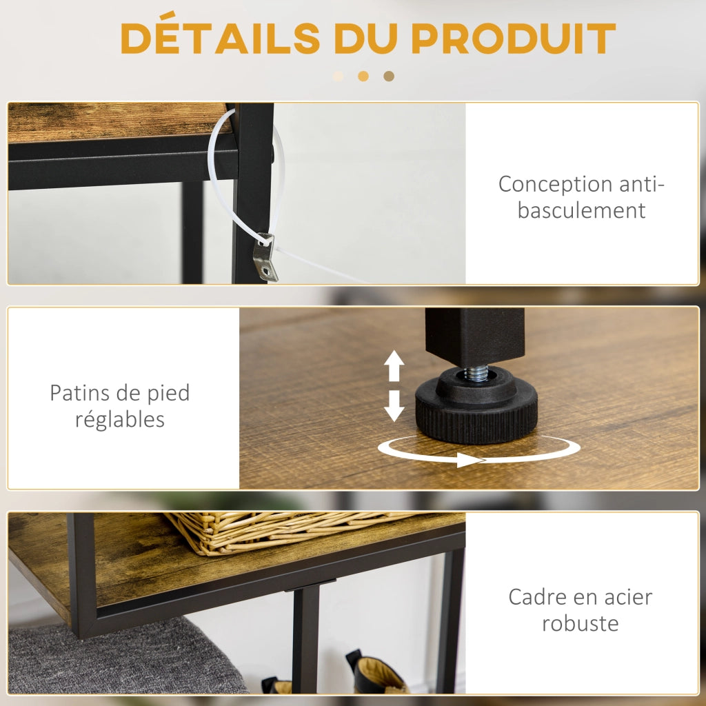 Tavolo console ¨C Zephmum ¨C Legno effetto rovere 99.6x33.6x74 cm