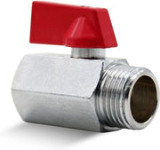 Mini Valvola a Goccia Rosso 3-8 Pollici M-F Laccata Alluminio Sanitaria - Pompanti Bagni Bocchetta Esterna
