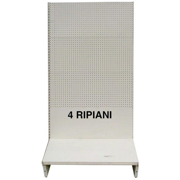scaffale a parete 200x40x205h panna 4 ripiani cod:ferx.96968