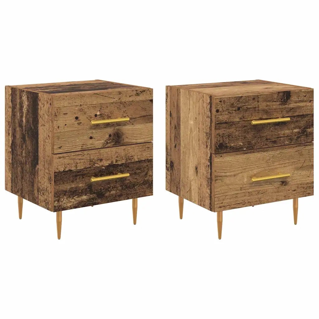 Armadio da Notte 2 pcs Legno vecchio 40 x 35 x 47,5 cm 881996