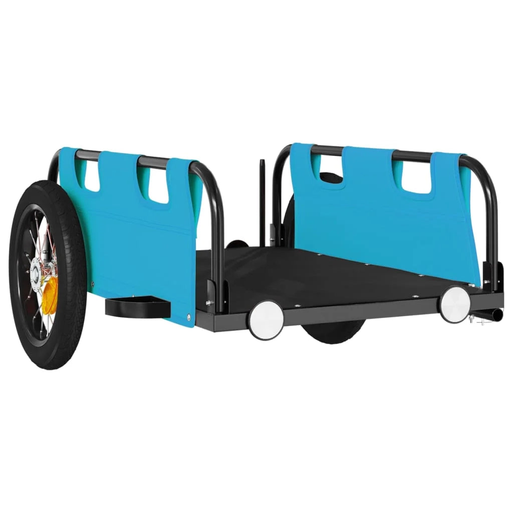 Rimorchio/carrello per bicicletta tessuto Oxford ferro blu 02_0044393