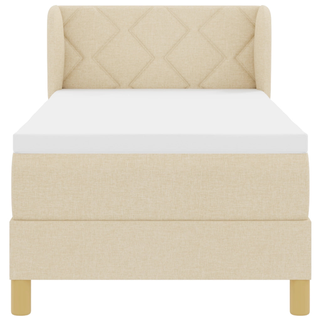 Letto Box Spring con Materasso in Panna - 80x200 cm