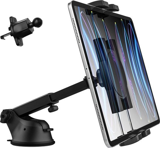 Supporto per Tablet 3 in 1 - Zuignap Robusto - Per iPad Pro 12.9, Air, Mini, Galaxy Tabs, iPhone - Adatto a Tablet e Telefoni da 4 a 13 pollici