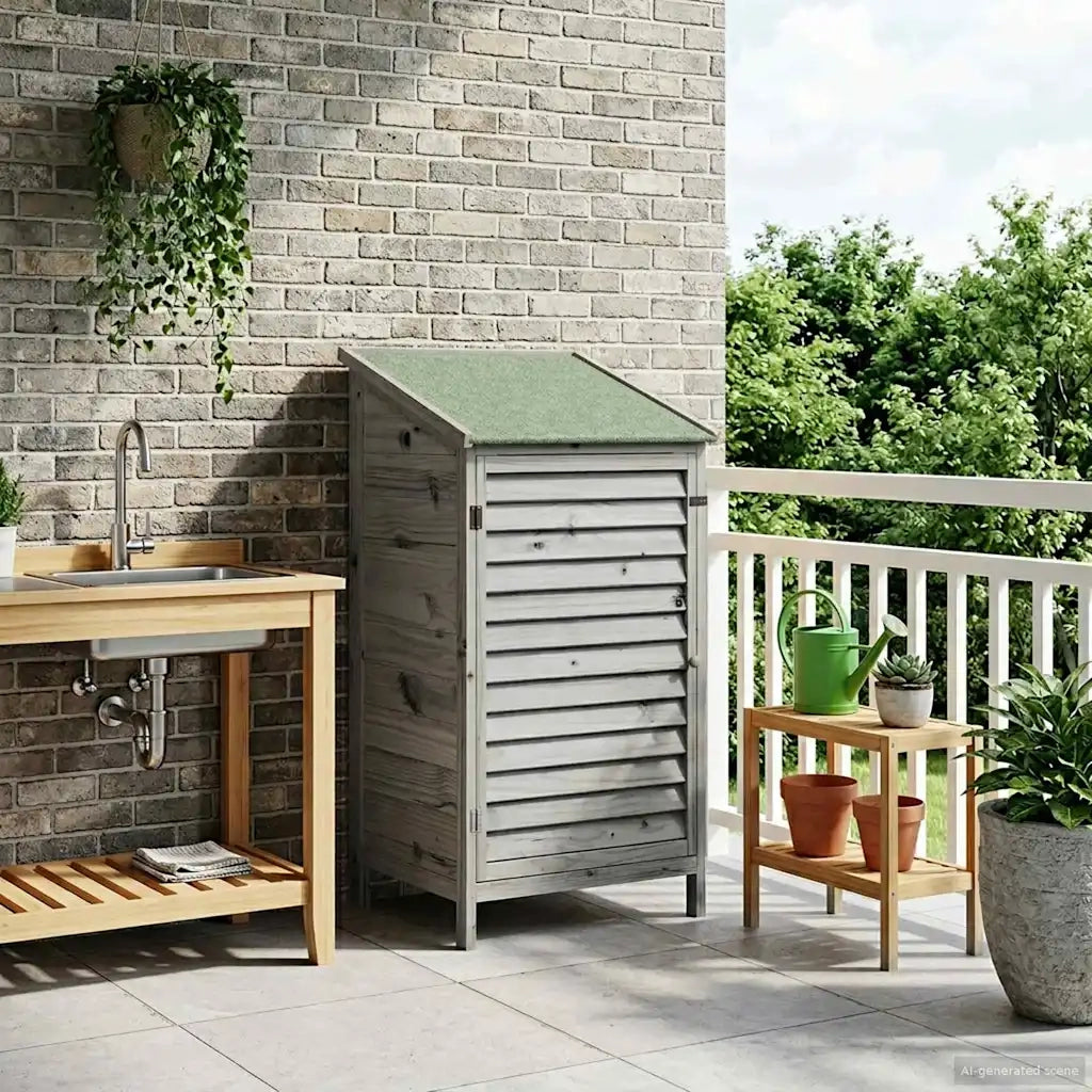 Capanno da Giardino Grigio 59 x 56 x 113,5 cm CFW9351244