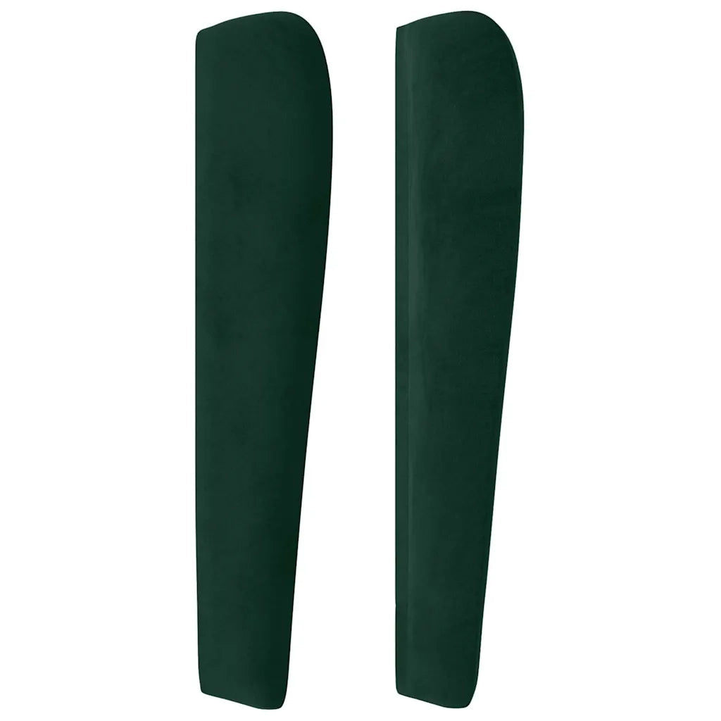 Testiera ad Orecchio Verde Scuro 183x23x118/128cm in Velluto 3118355