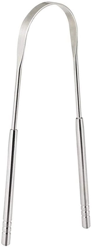 Tongschraper in Acciaio Inox a forma di "U" - Borsetta per Tasti - Sicuro - Comodo - Duraturo - Facile da Pulire - Spazzola per Tasti
