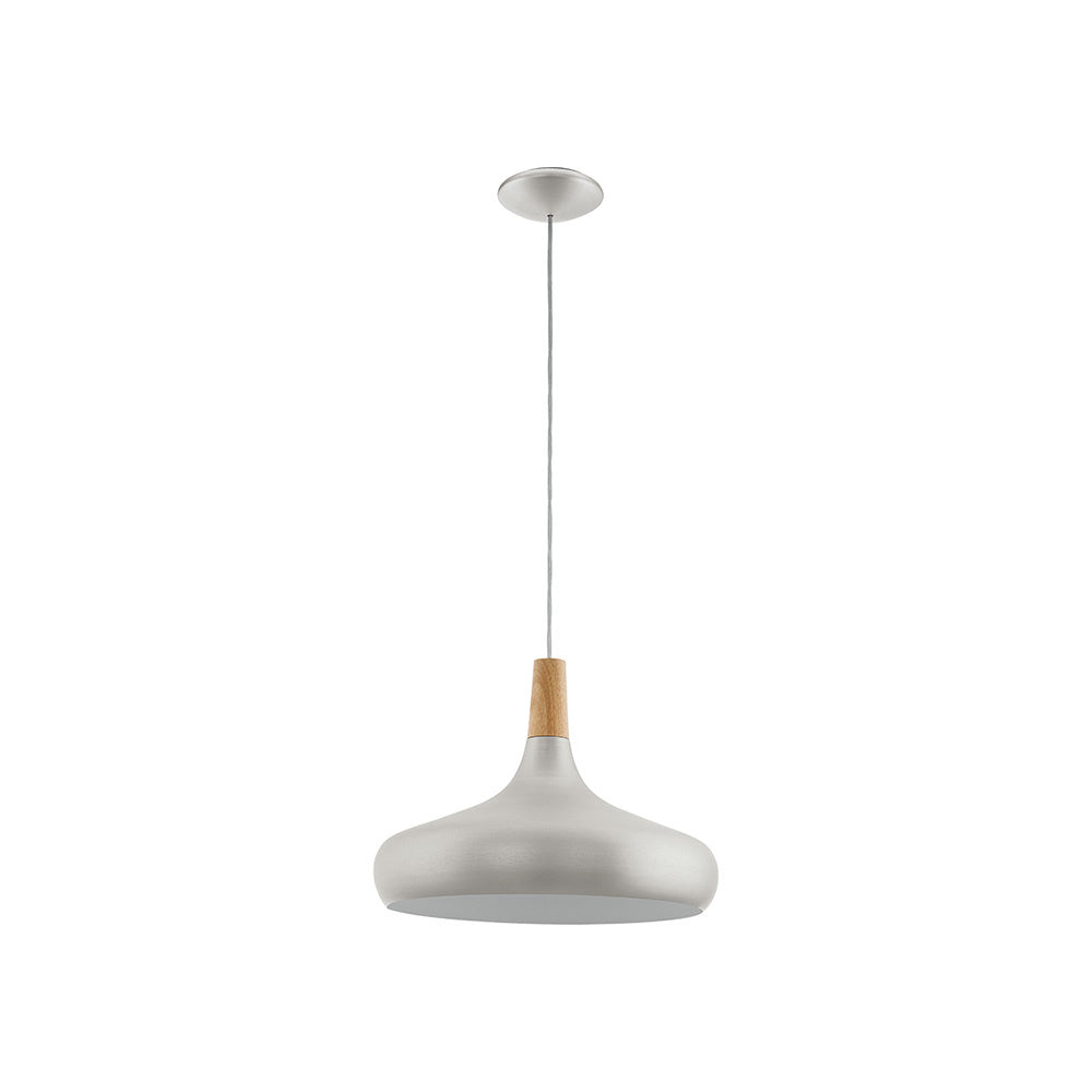 Lampadario Contemporaneo Sabinar 1 Grande Luce Acciaio Argento Spazzolato