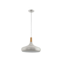 Lampadario Contemporaneo Sabinar 1 Grande Luce Acciaio Argento Spazzolato